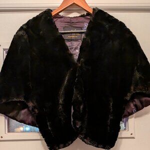 Vintage Morton’s of Washington D.C. Black Fur Capelet / Stole